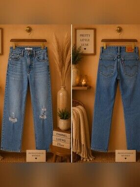 Levis 710 Super Skinny Jeans Medium Wash Blue 00 24